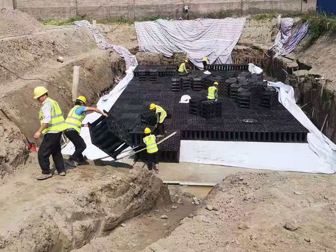 雨水收集系统PP蓄水池施工案例
